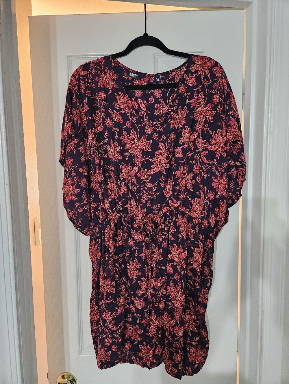 Lands' End Floral Smocked Waist Dress
